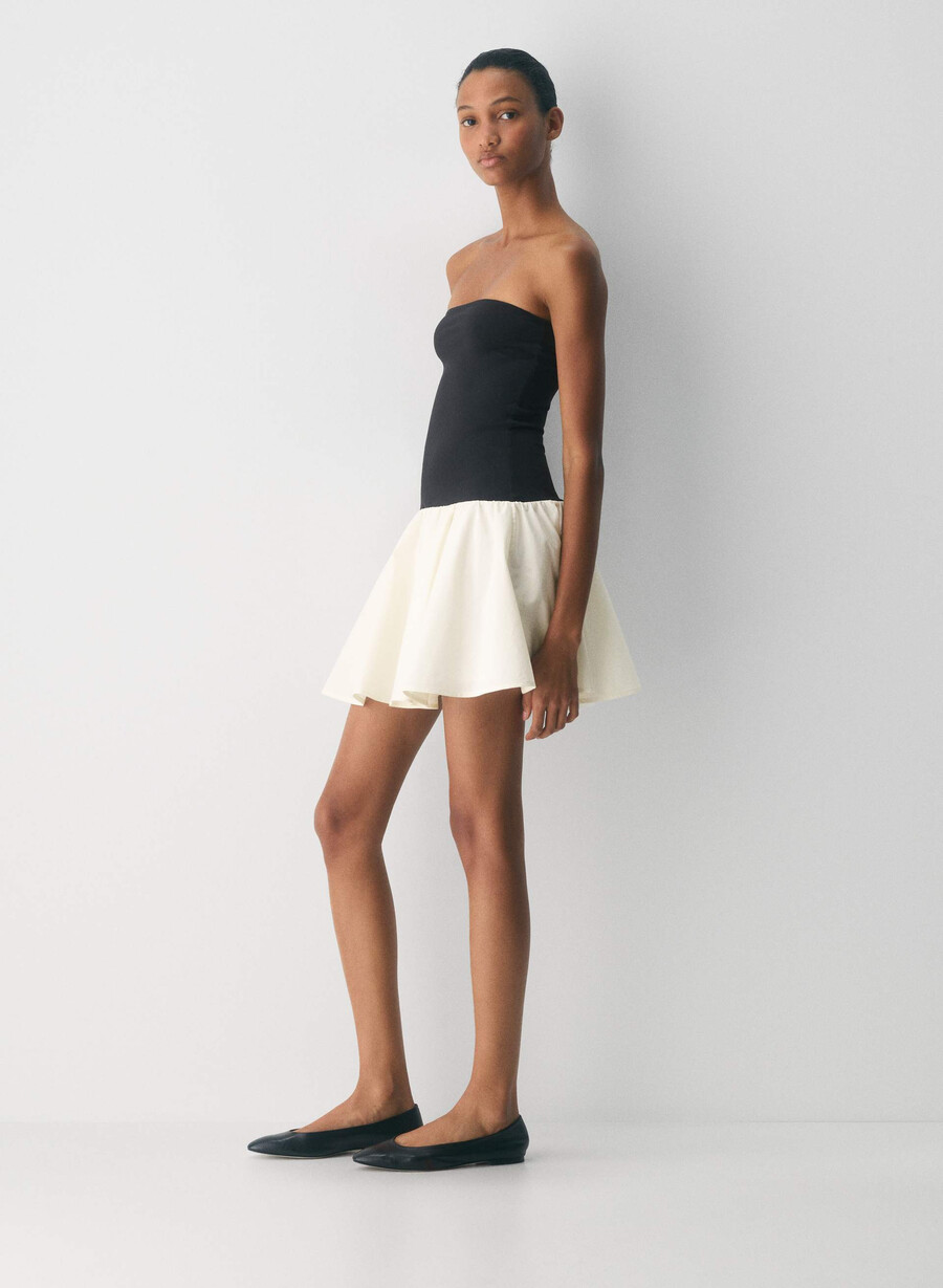 private poplin dress light birchblack