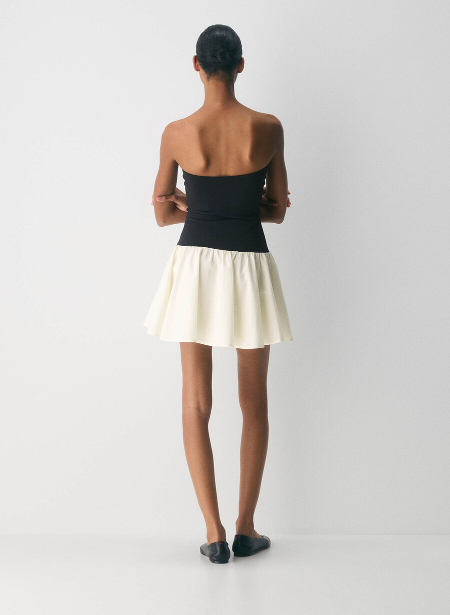 private poplin dress light birchblack