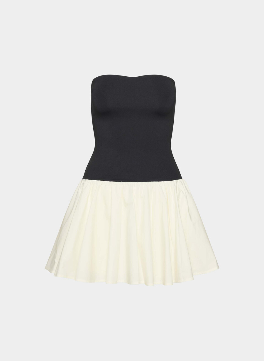 private poplin dress light birchblack