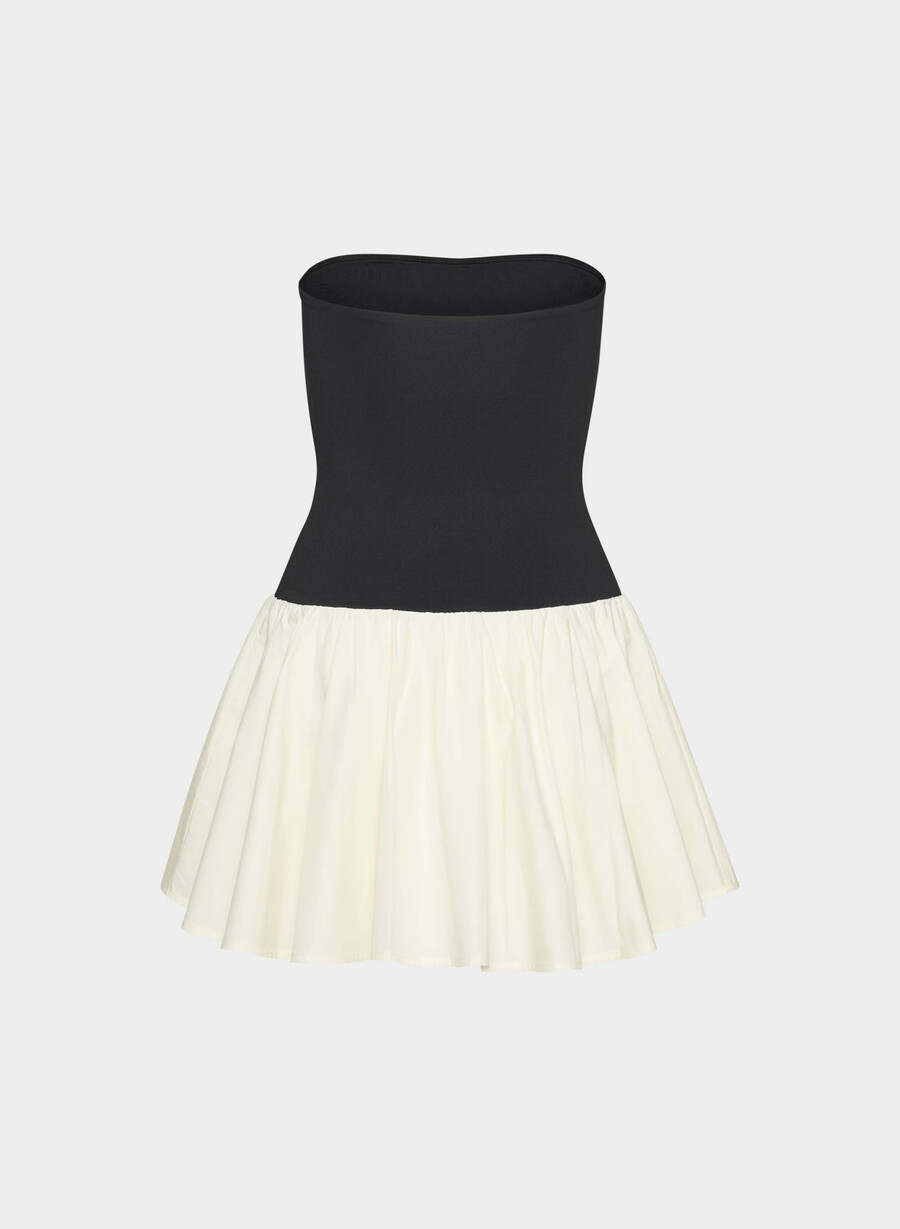 private poplin dress light birchblack