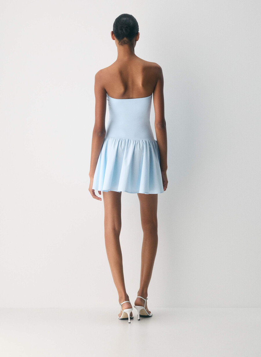 private poplin dress villa blue