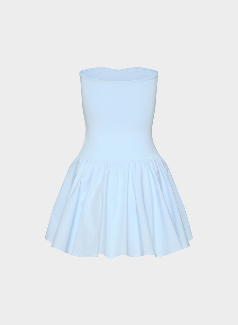 private poplin dress villa blue