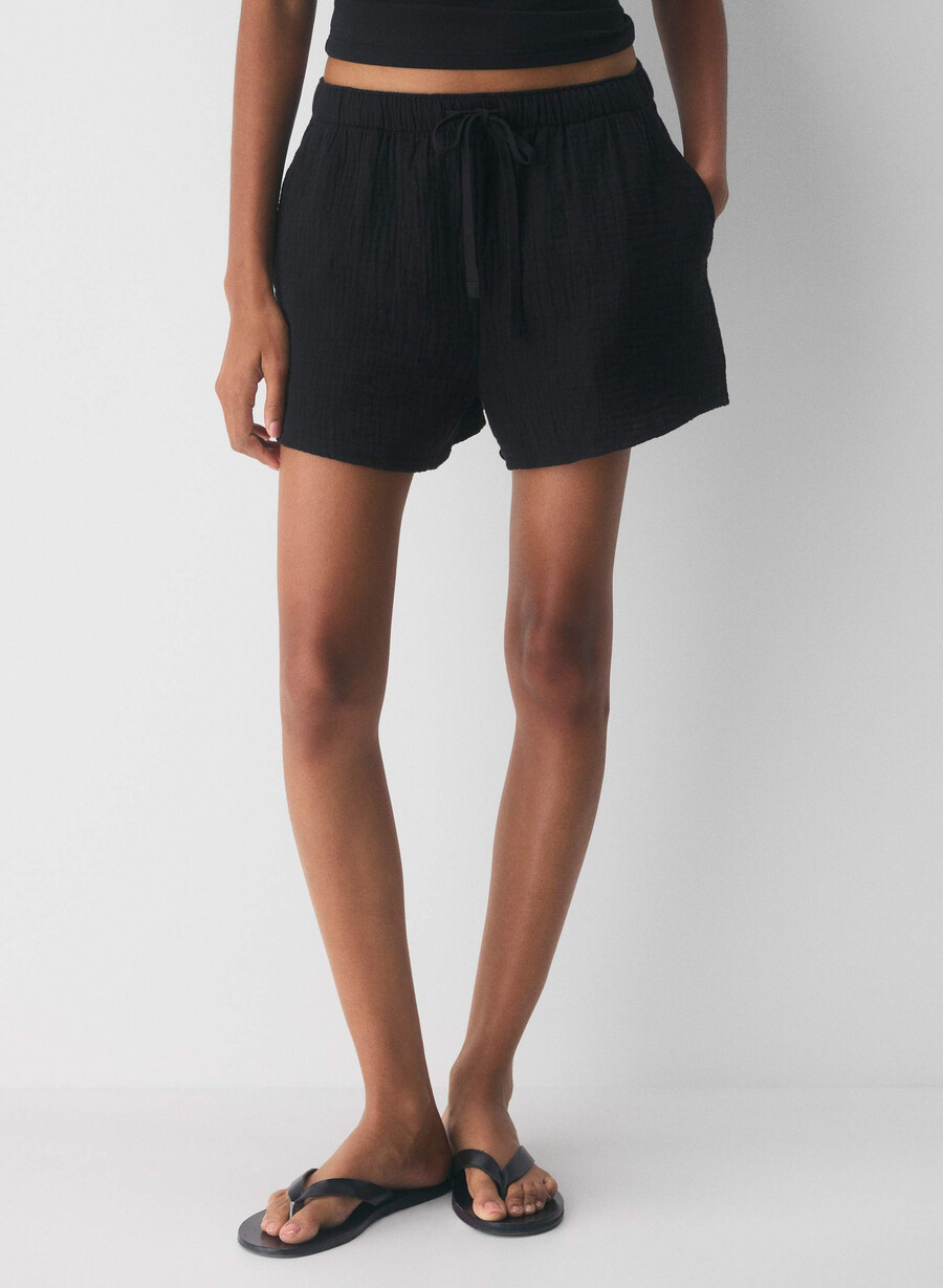 airplush cotton sail short black