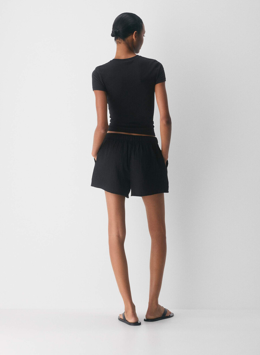 airplush cotton sail short black