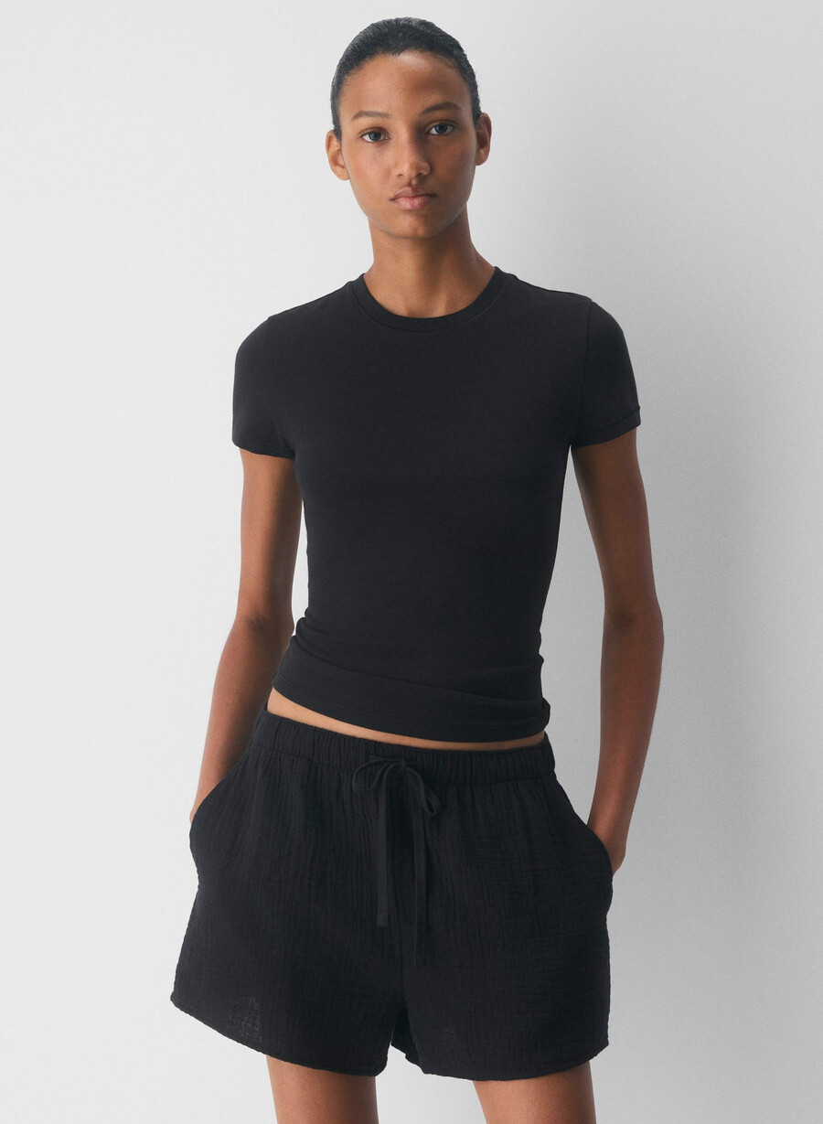 airplush cotton sail short black