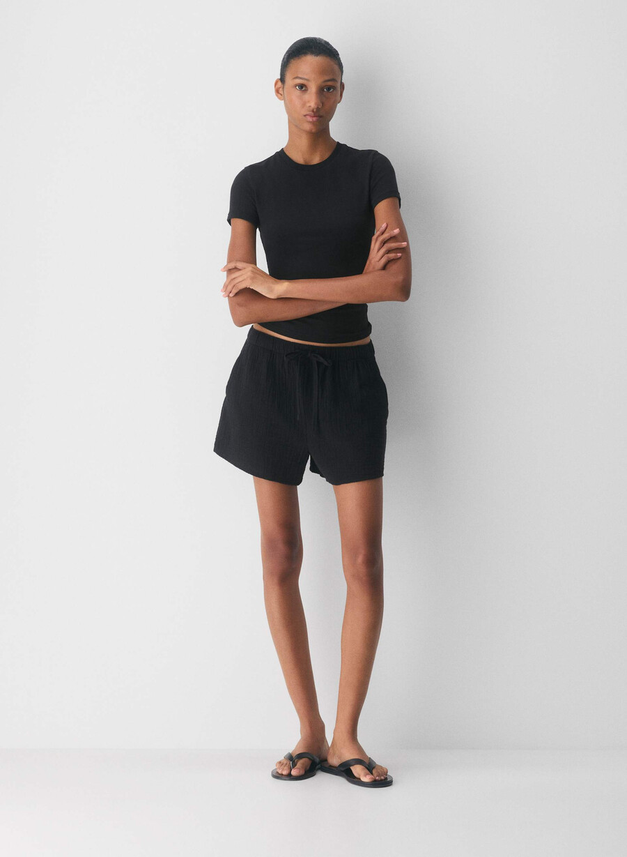 airplush cotton sail short black