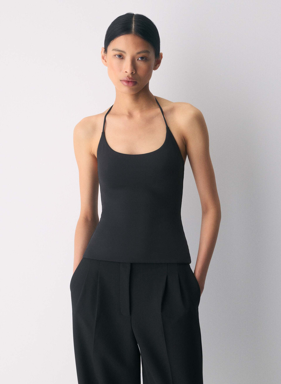 original contour grace halter top black