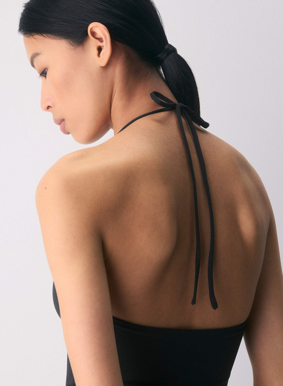 original contour grace halter top black