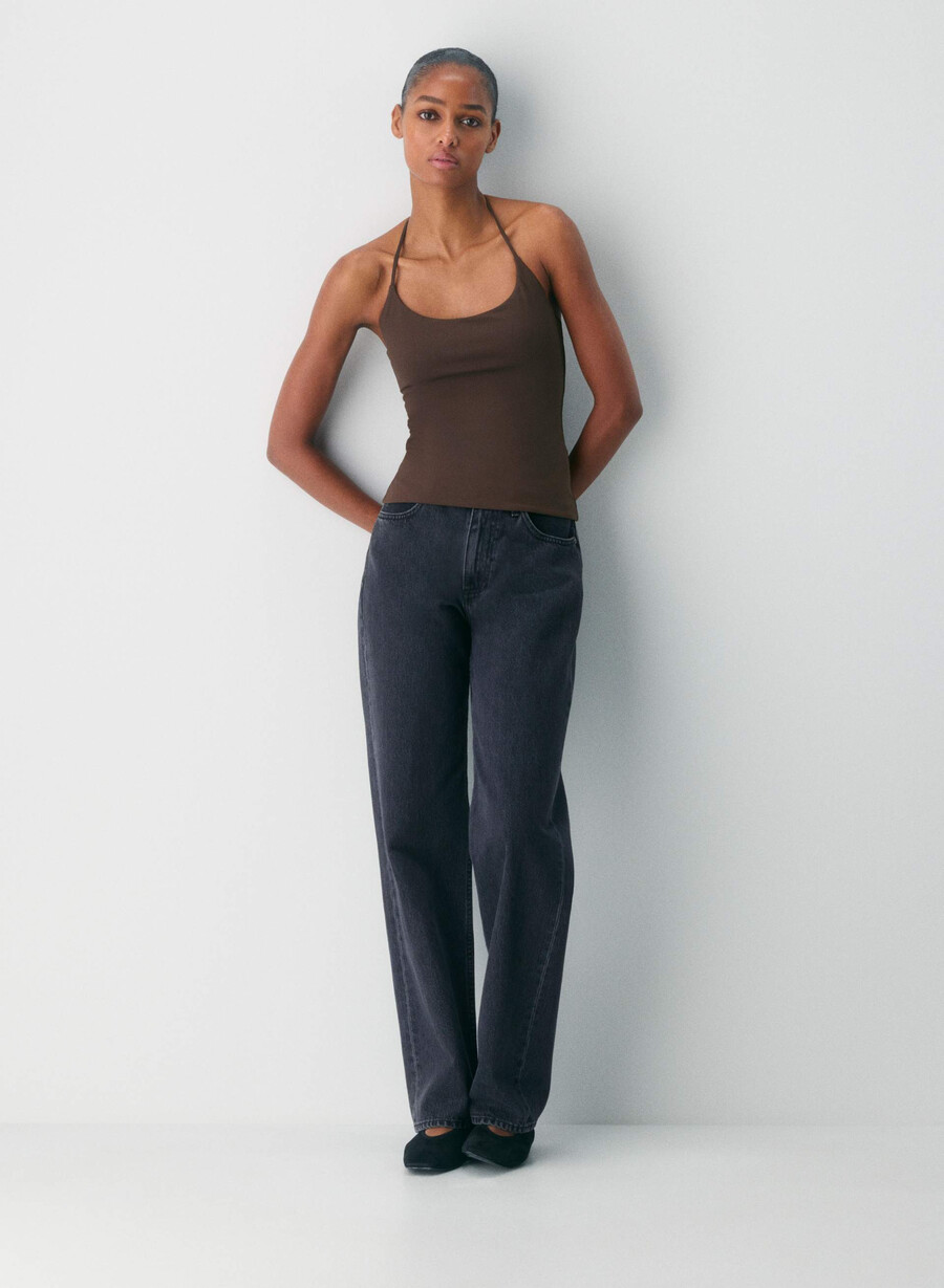 original contour grace halter top rich mocha brown