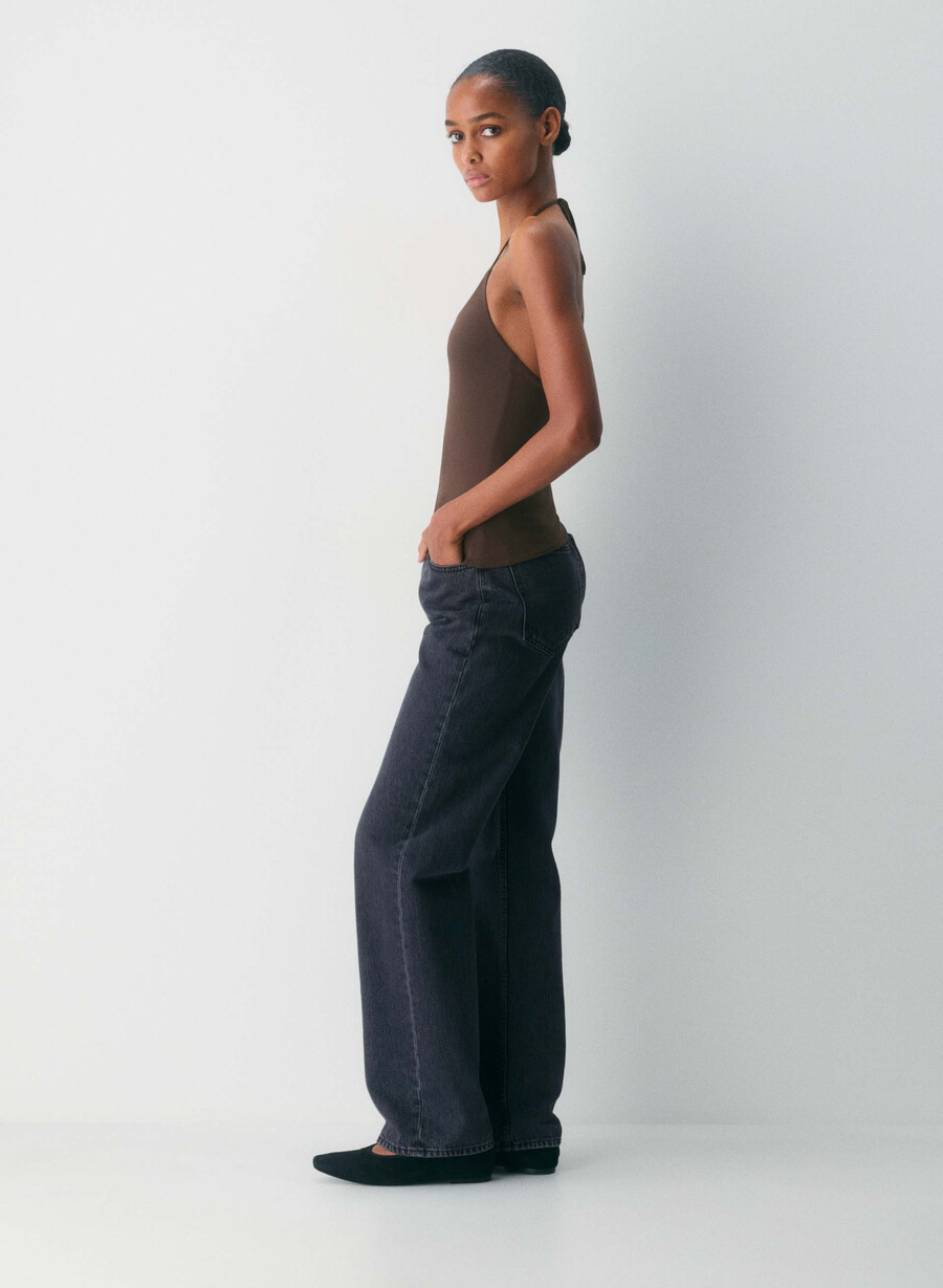 original contour grace halter top rich mocha brown