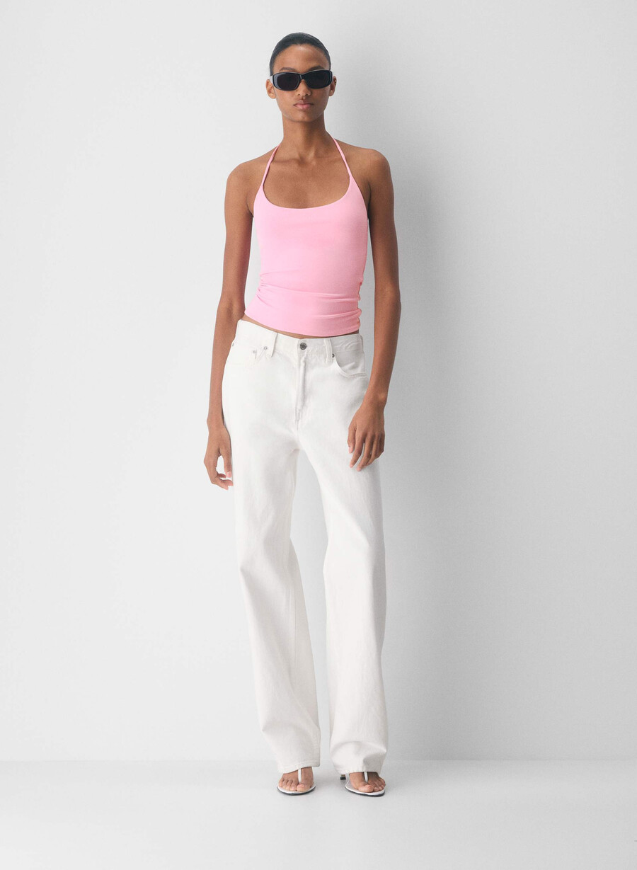 original contour grace halter top jellybean pink