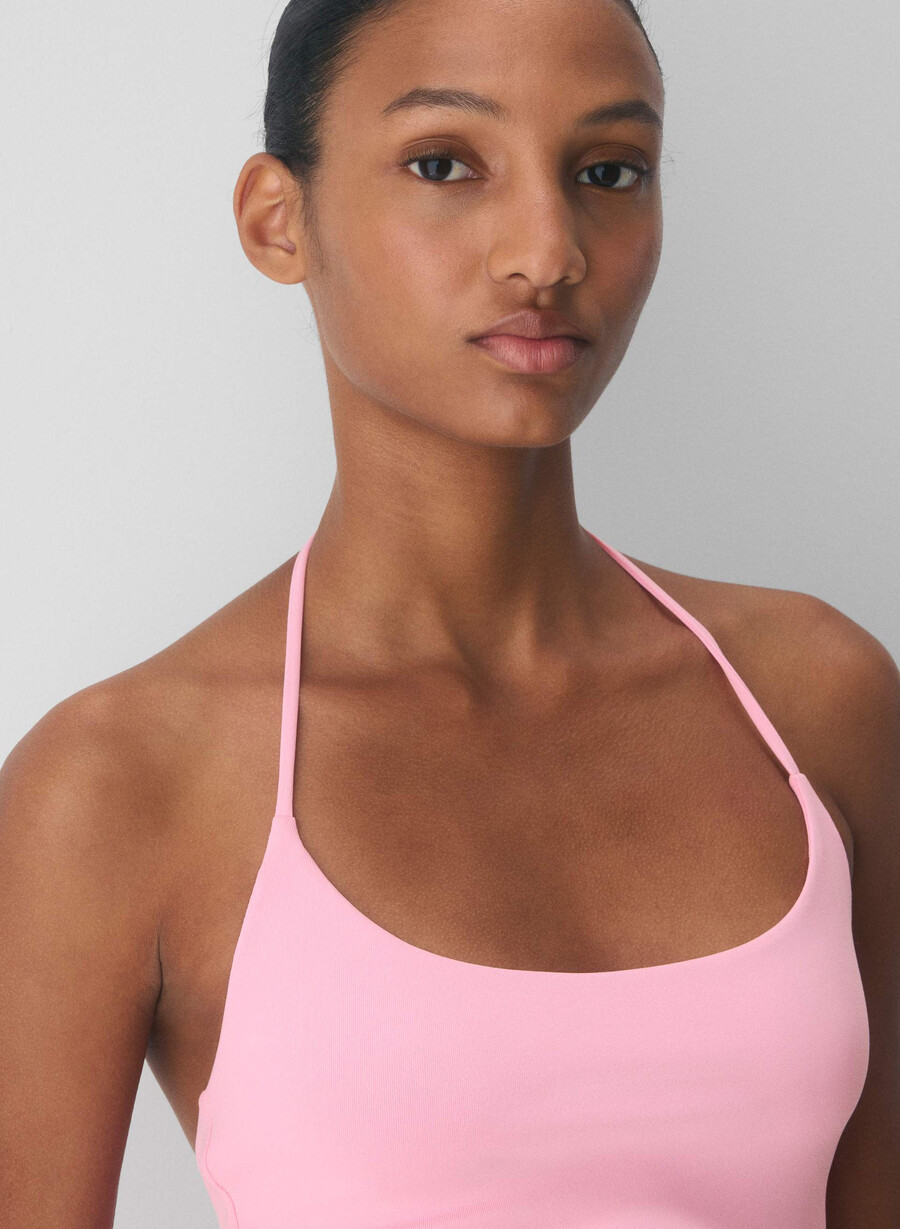 original contour grace halter top jellybean pink