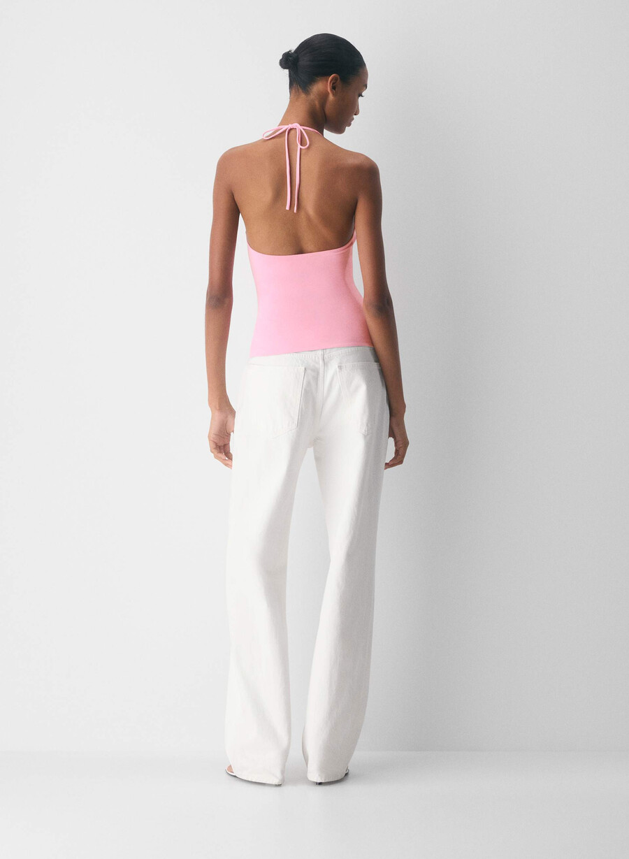 original contour grace halter top jellybean pink