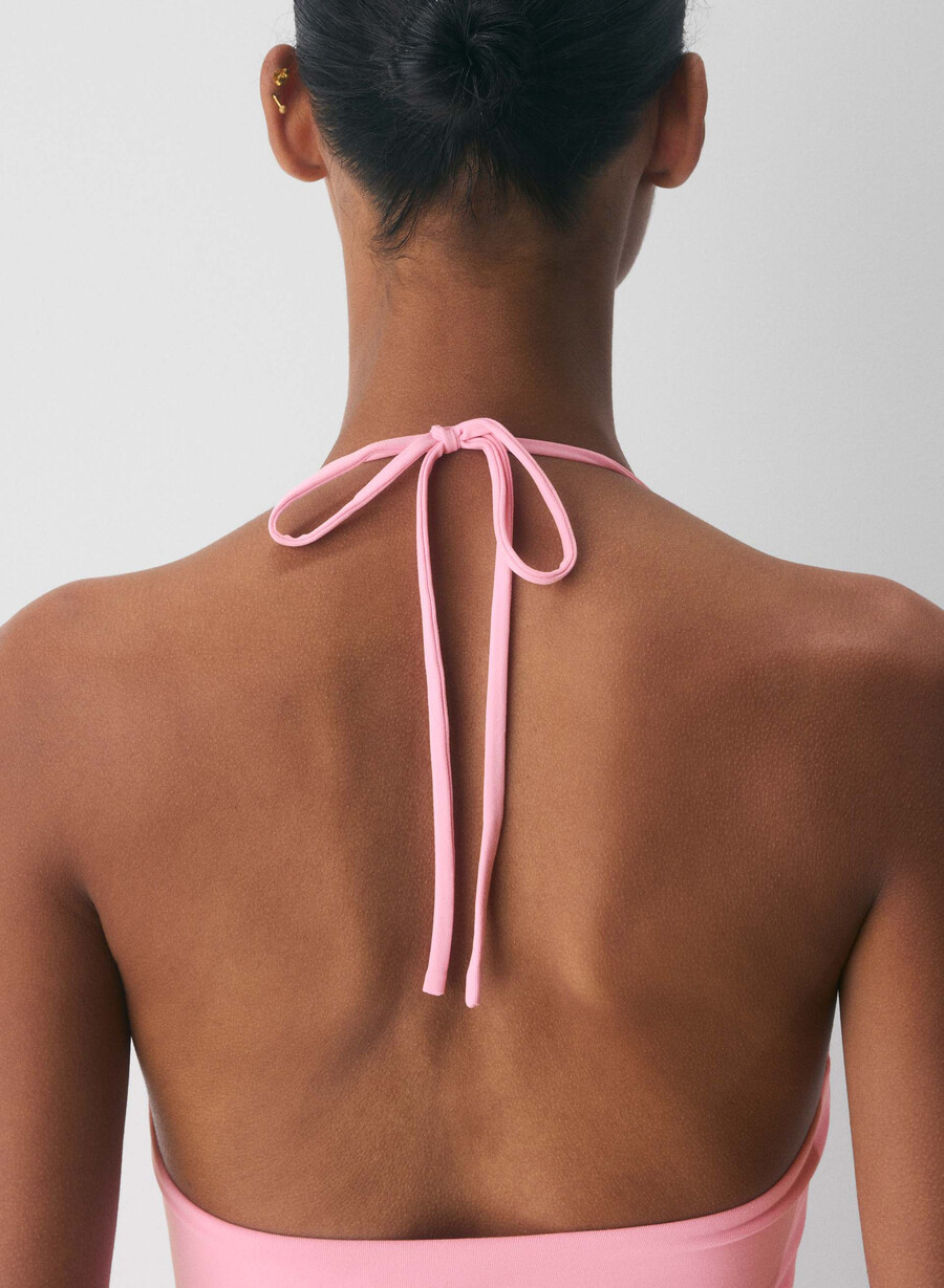 original contour grace halter top jellybean pink
