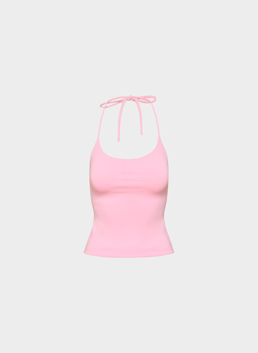 original contour grace halter top jellybean pink