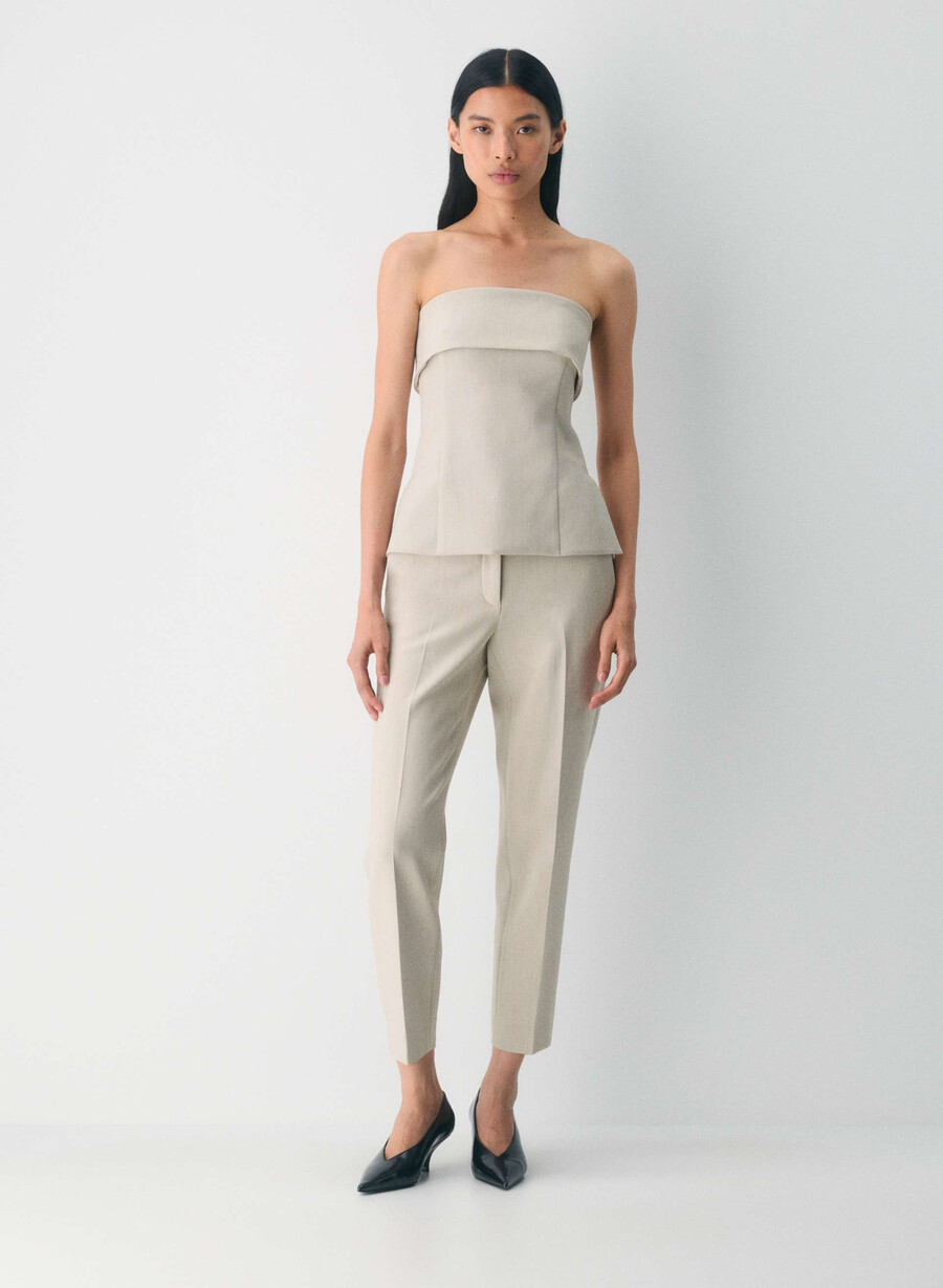 markova pant - ressential heather matte pearl