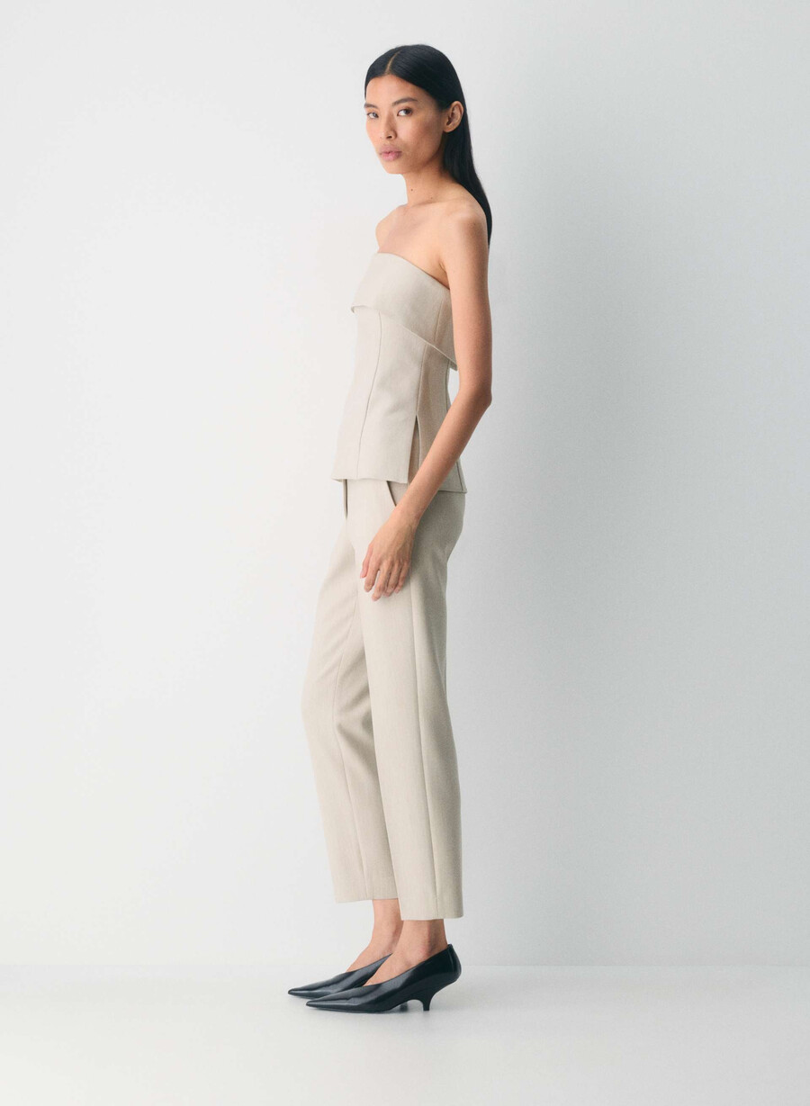 markova pant - ressential heather matte pearl