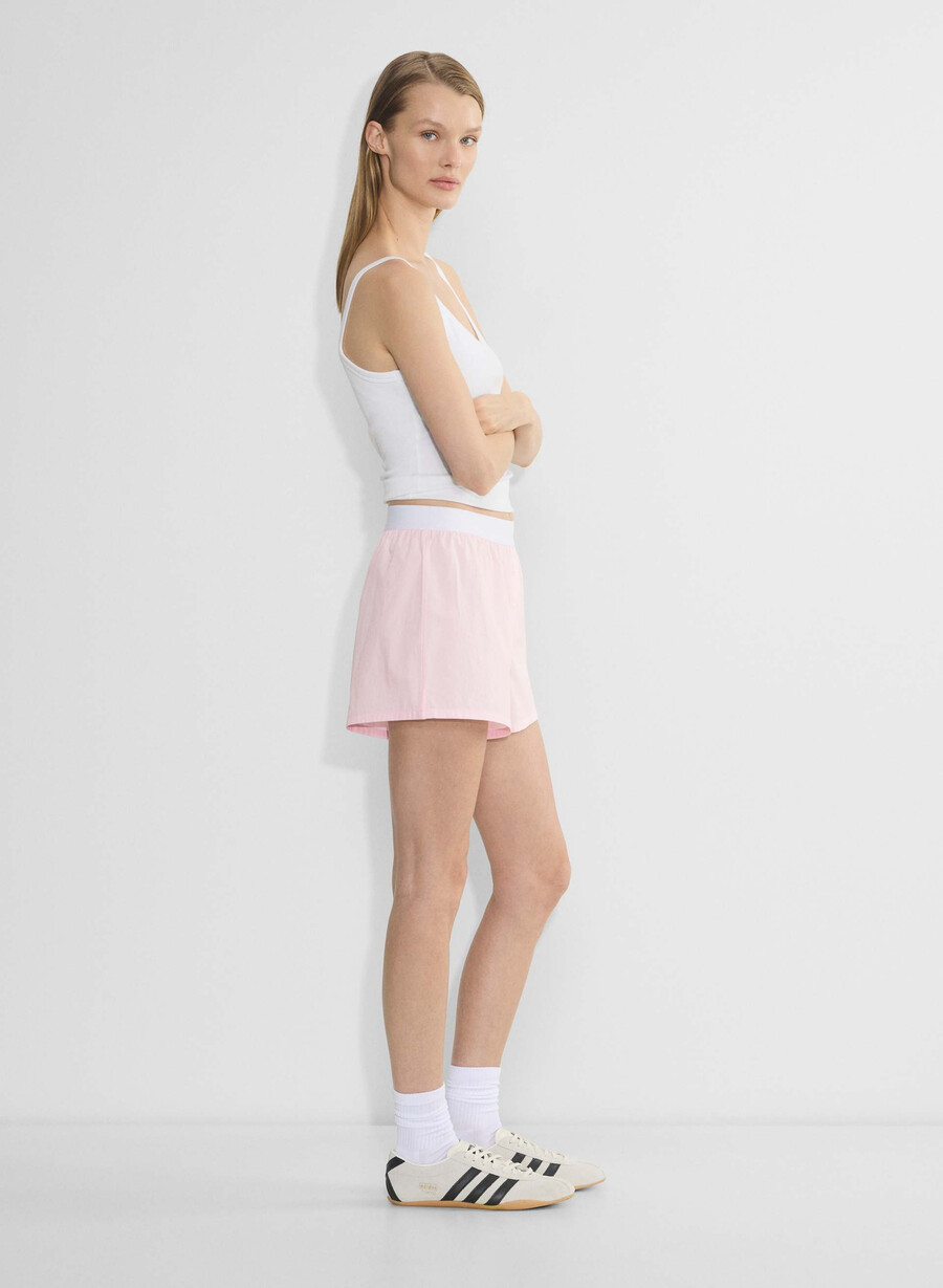 dally poplin banded boxer short villa pink