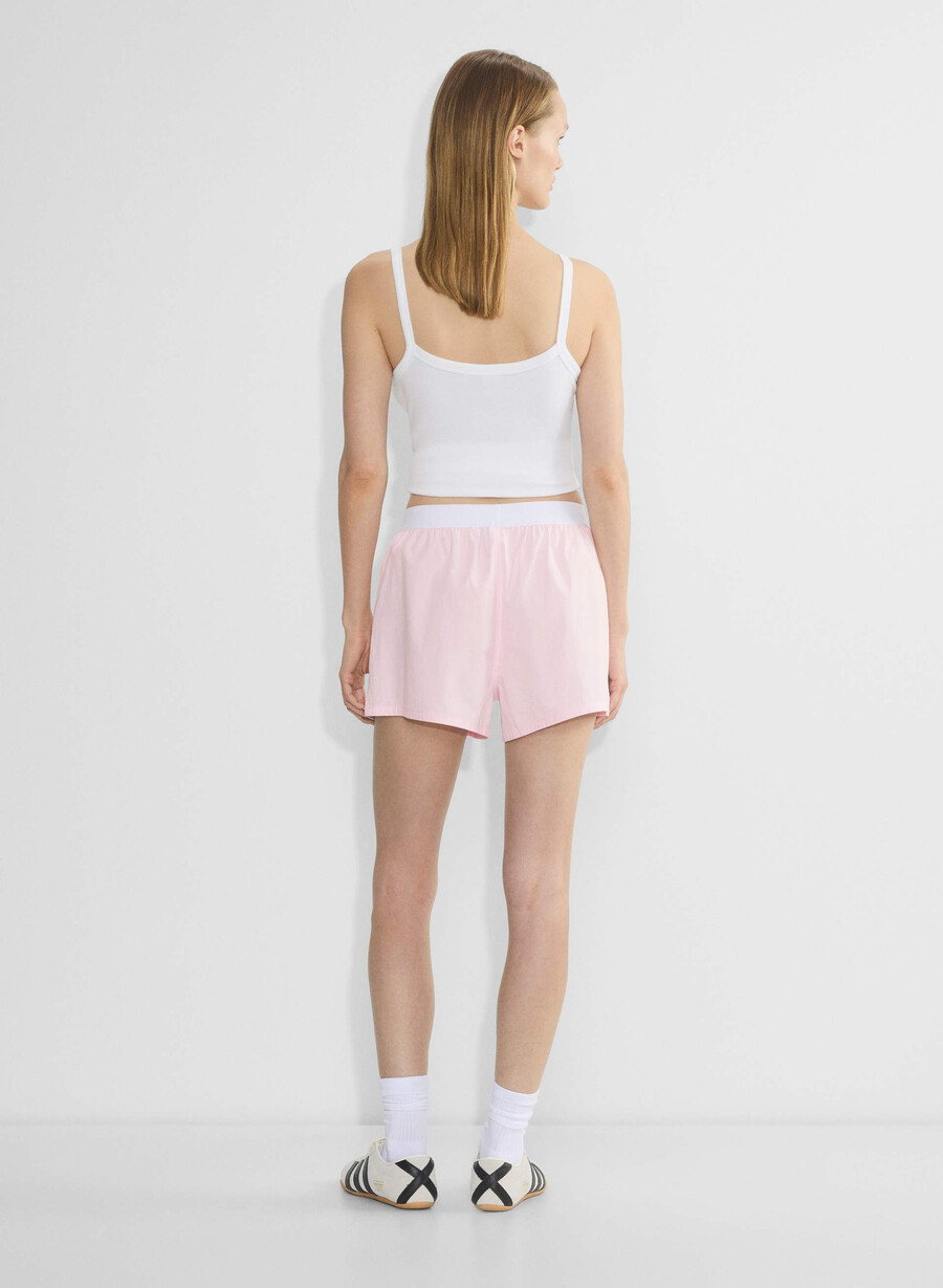 dally poplin banded boxer short villa pink