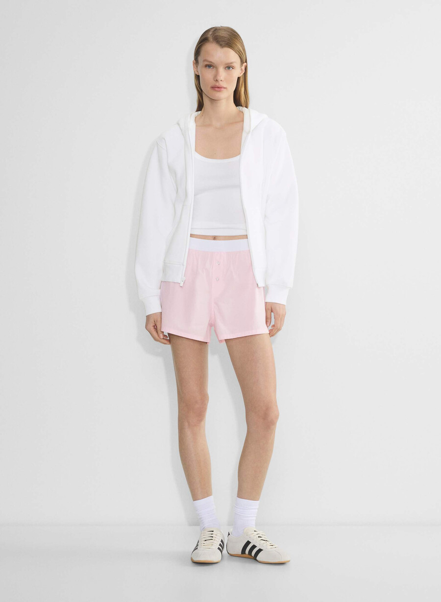 dally poplin banded boxer short villa pink
