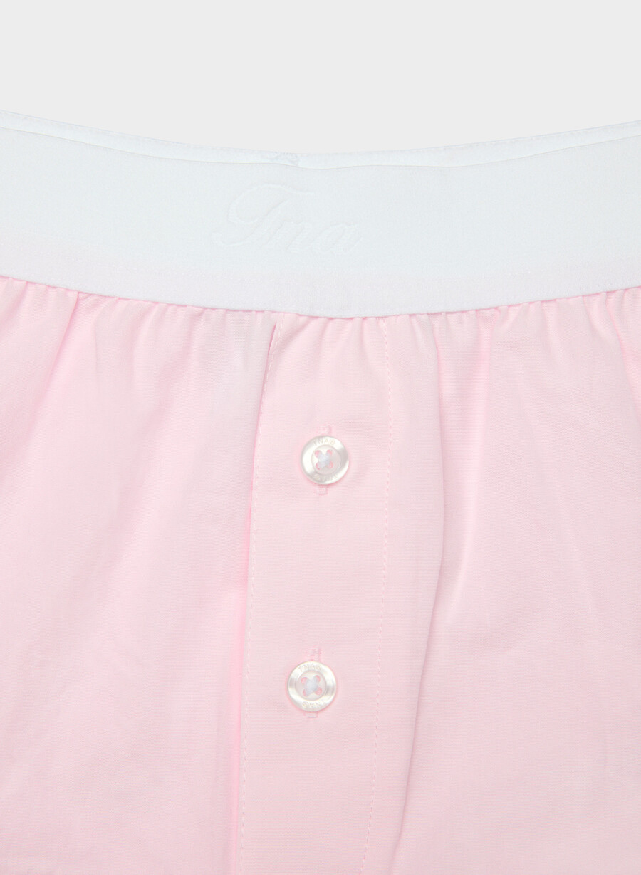 dally poplin banded boxer short villa pink