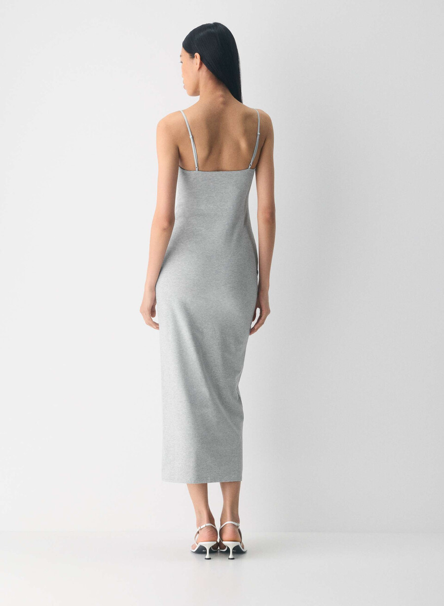 casual contour summon maxi cami dress heather chrome
