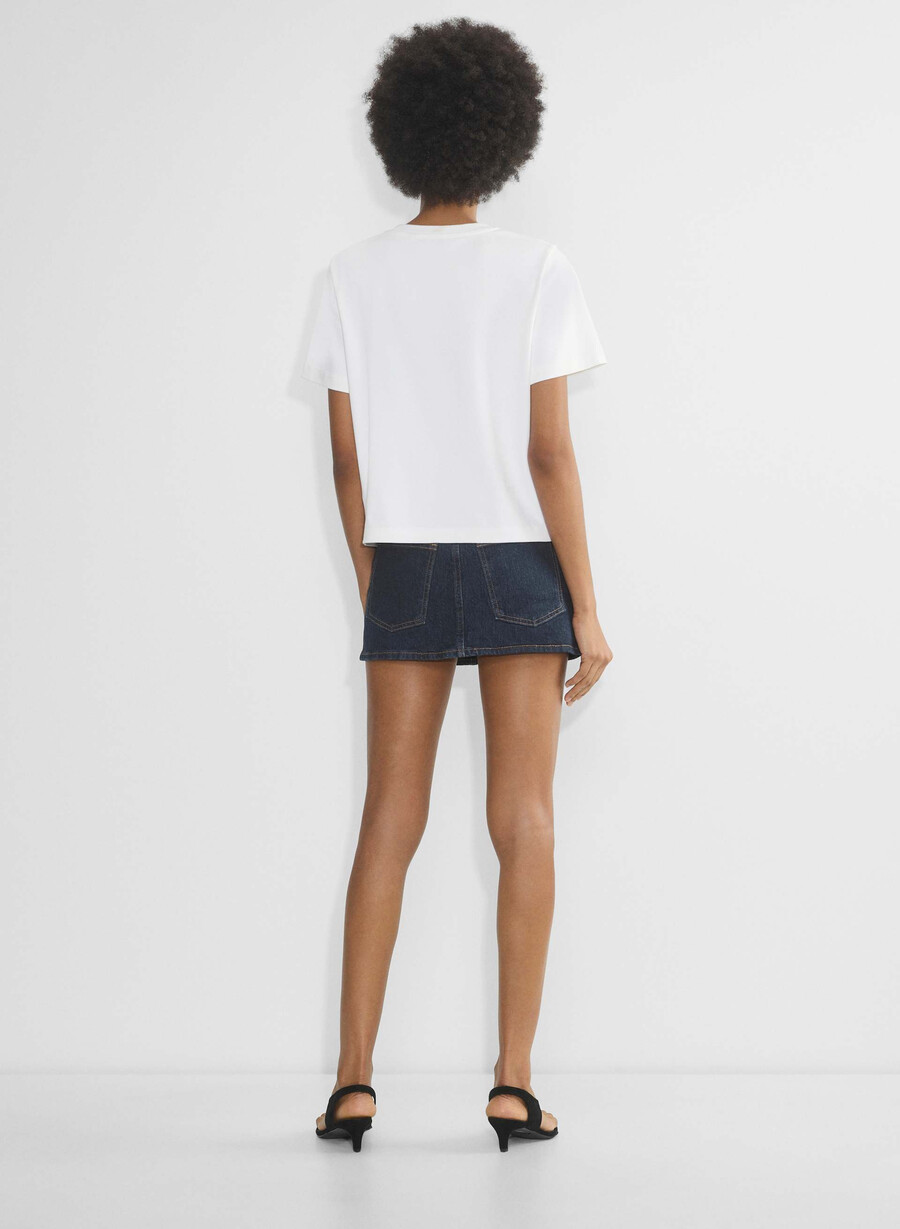 denim forum alba micro denim skirt no-stress dark blue