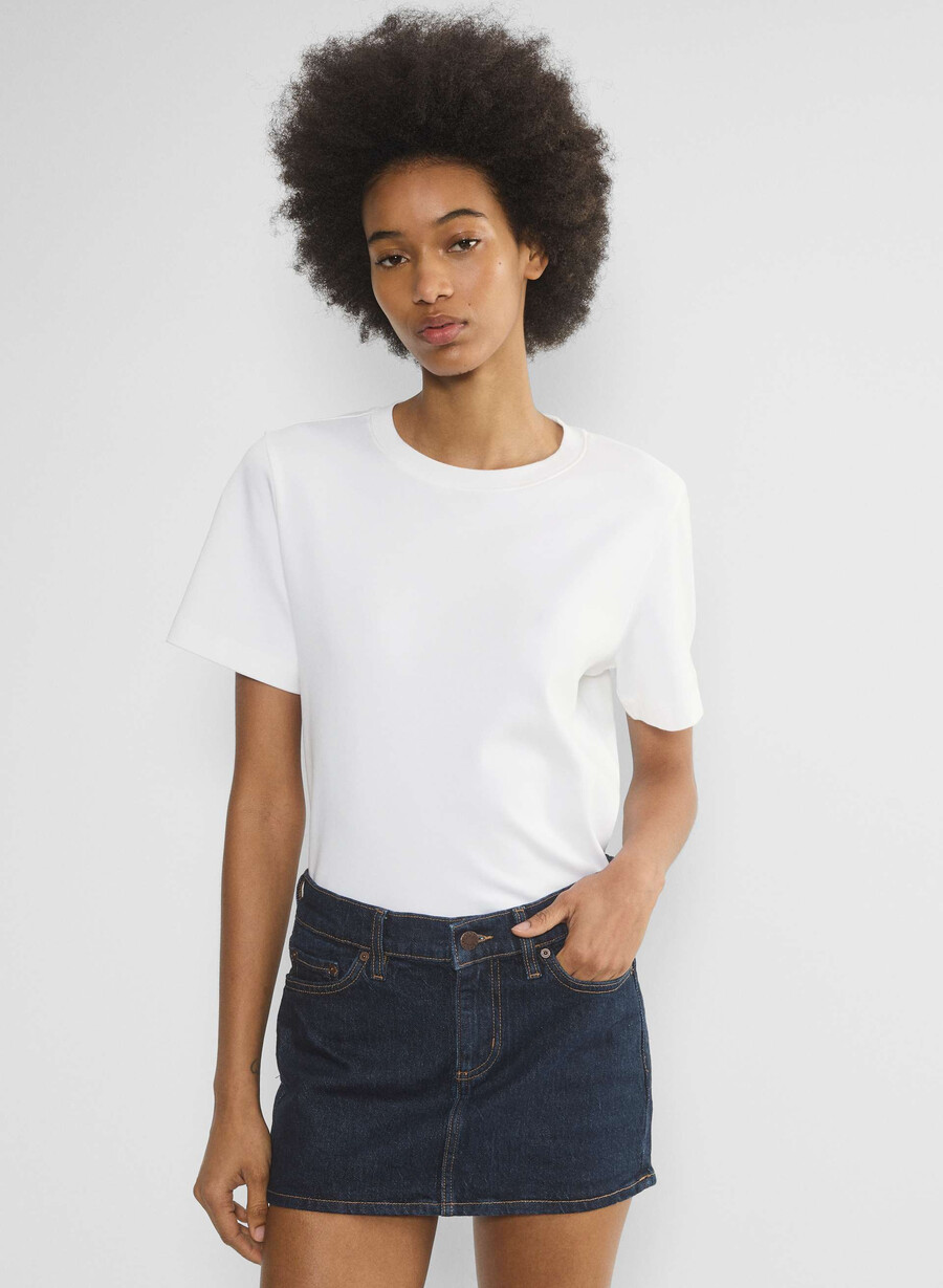 denim forum alba micro denim skirt no-stress dark blue