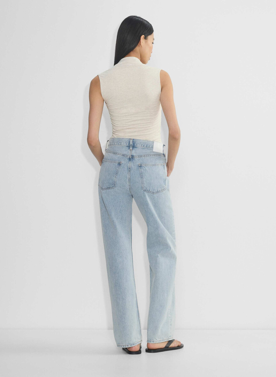 casual contour flourish top heather light oatmea