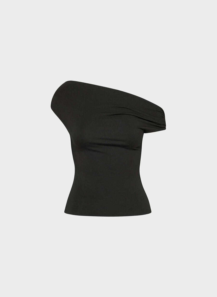 casual contour ravish top black