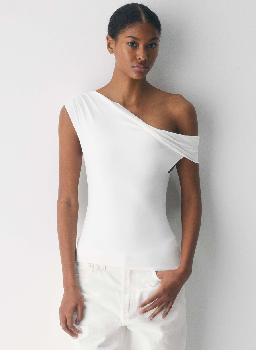 casual contour ravish top white
