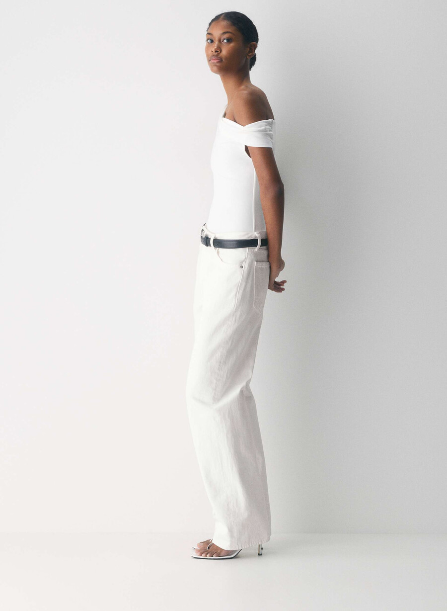 casual contour ravish top white