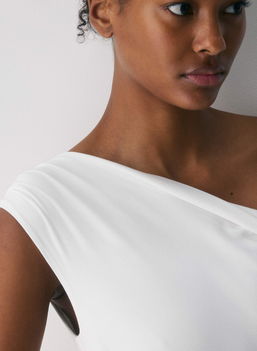 casual contour ravish top white