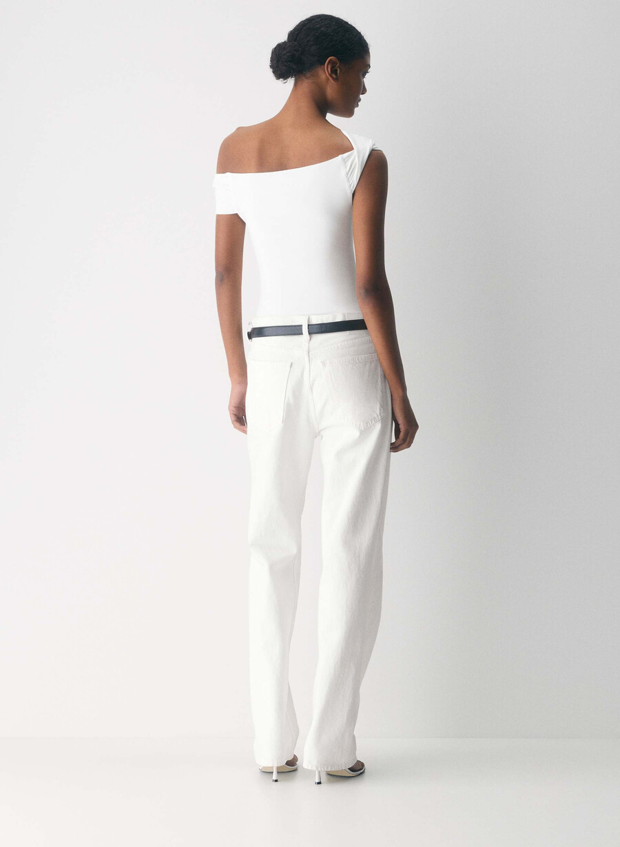 casual contour ravish top white