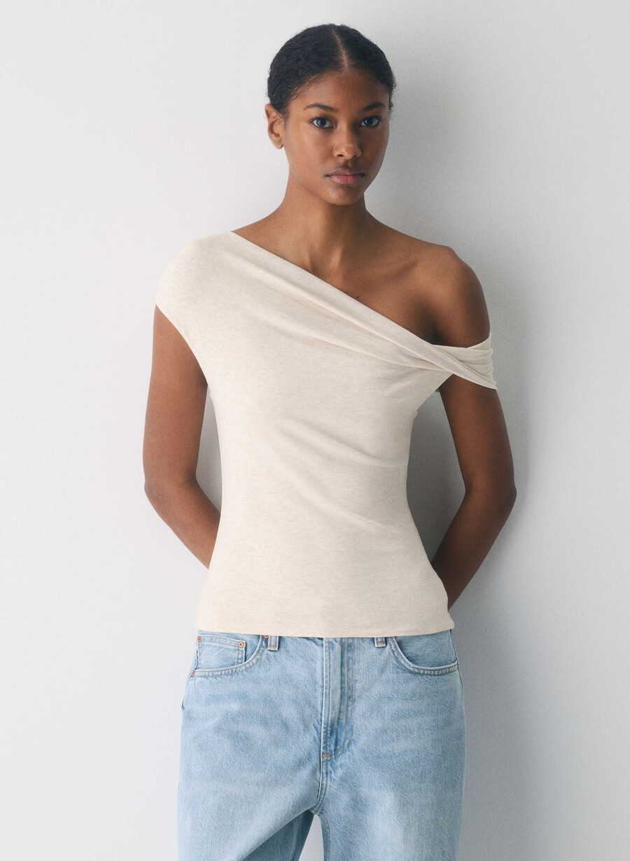 casual contour ravish top heather light oatmea