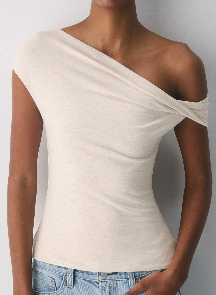 casual contour ravish top heather light oatmea