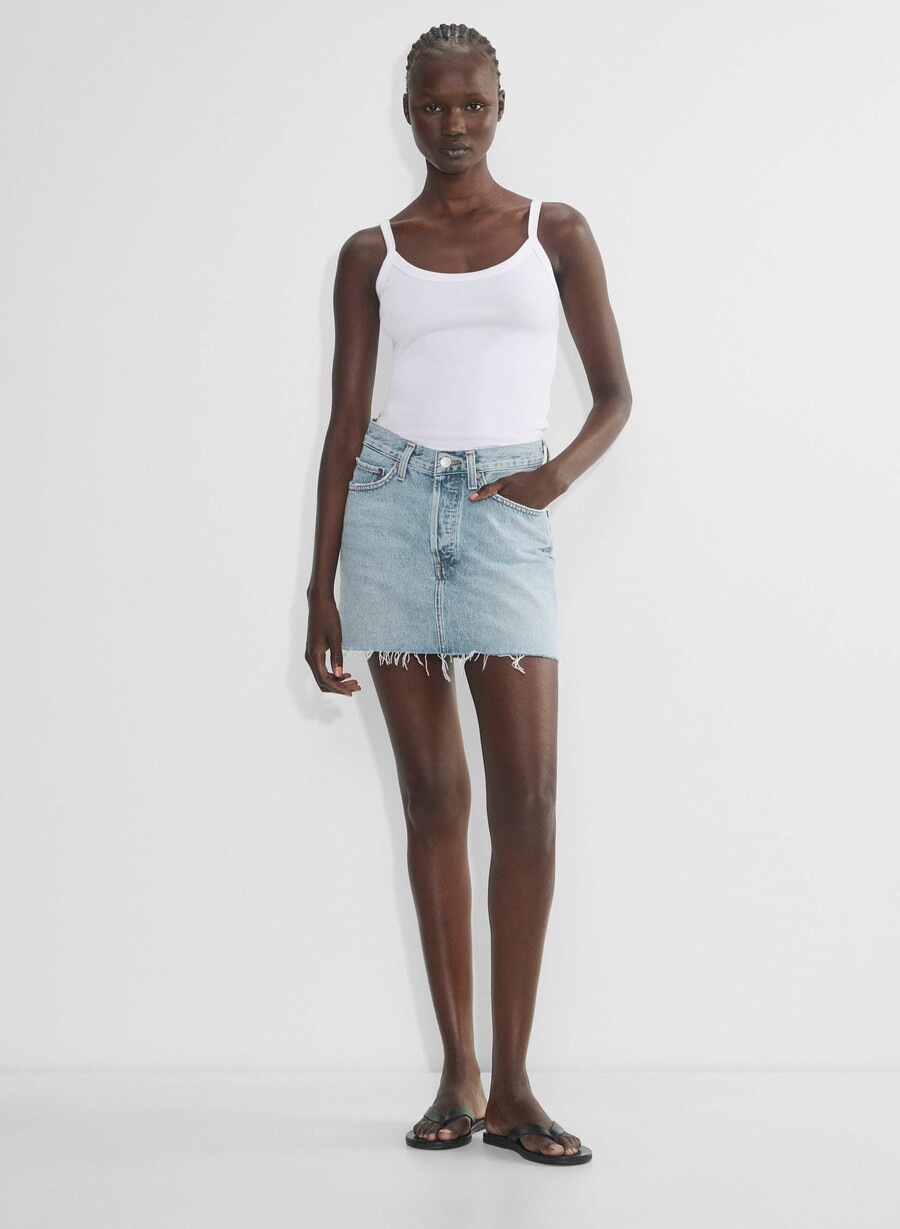 agolde v-waist mini skirt force