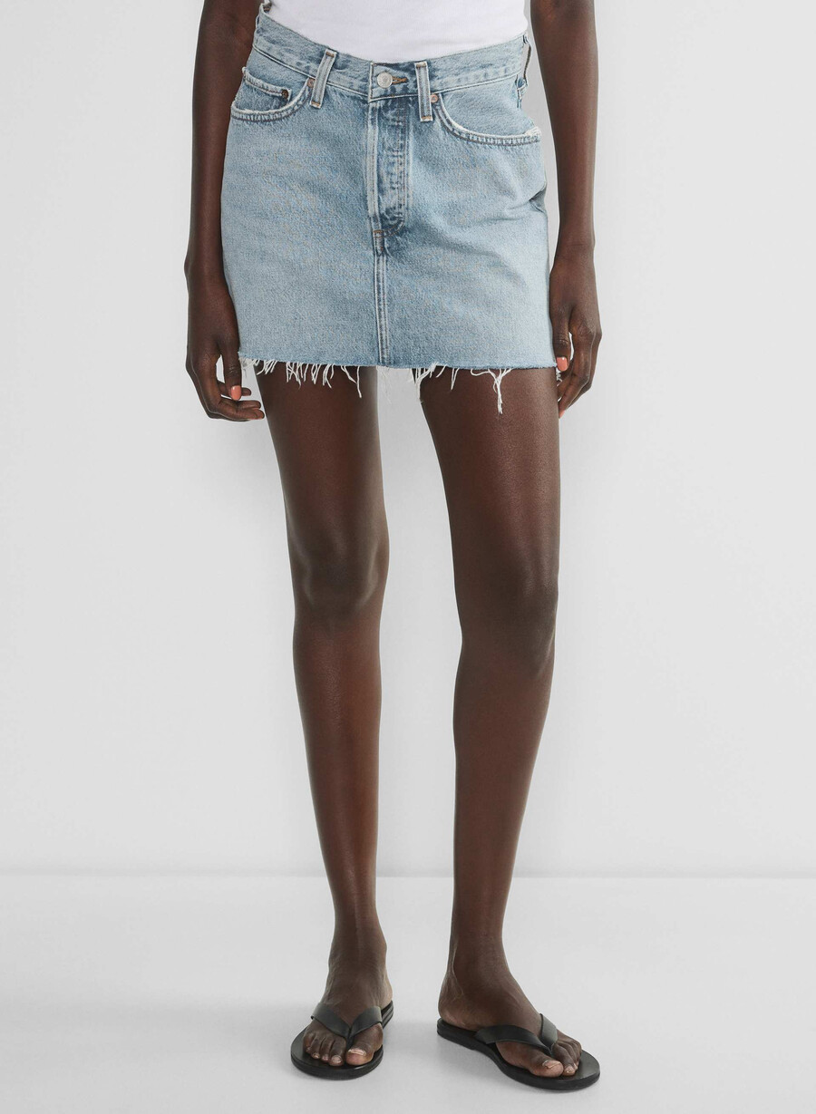 agolde v-waist mini skirt force