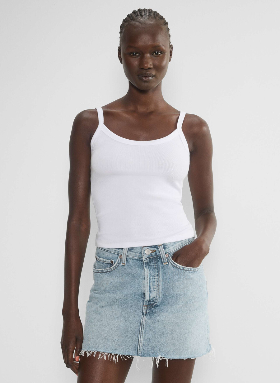 agolde v-waist mini skirt force
