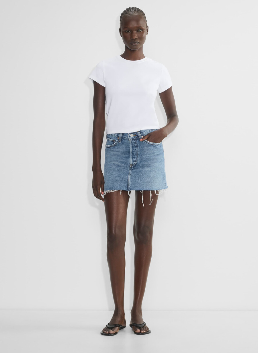 agolde v-waist mini skirt fairway