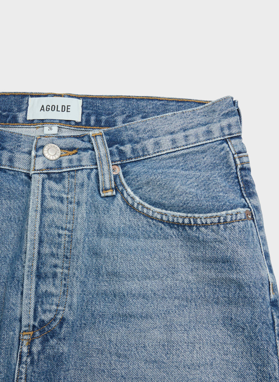 agolde v-waist mini skirt fairway