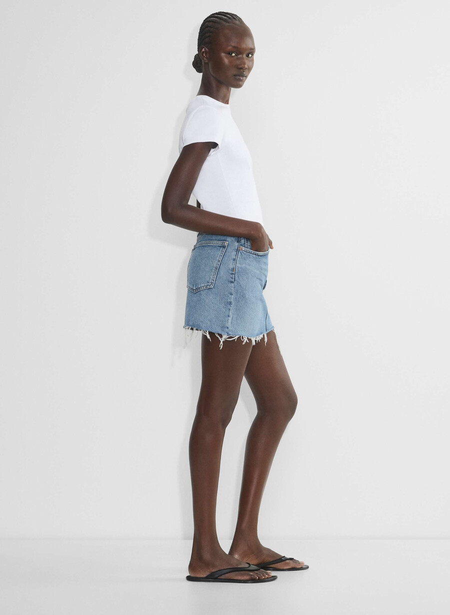 agolde v-waist mini skirt fairway
