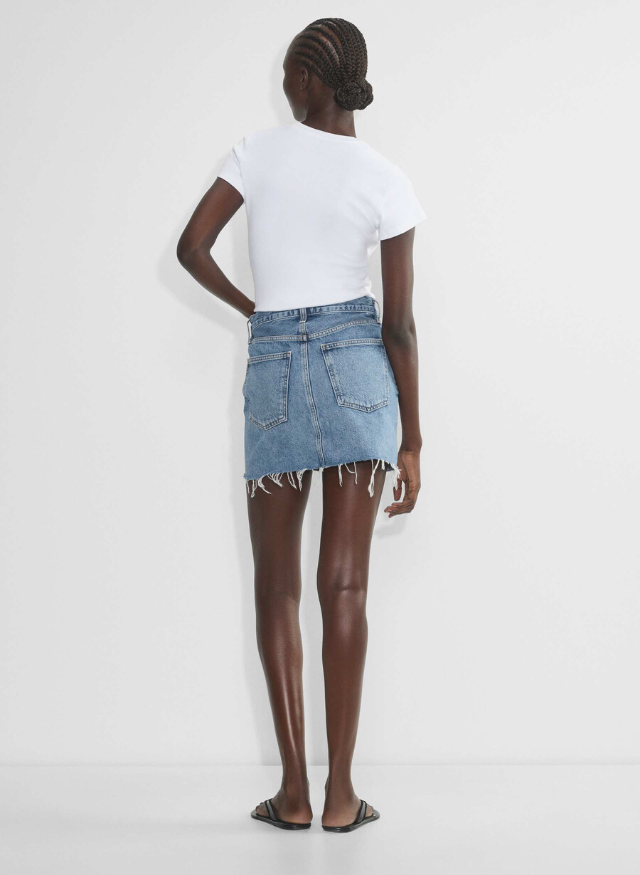 agolde v-waist mini skirt fairway