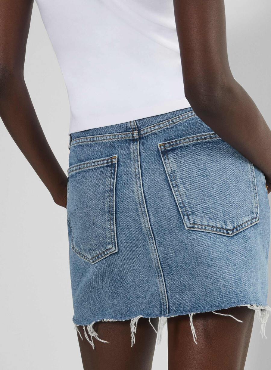 agolde v-waist mini skirt fairway