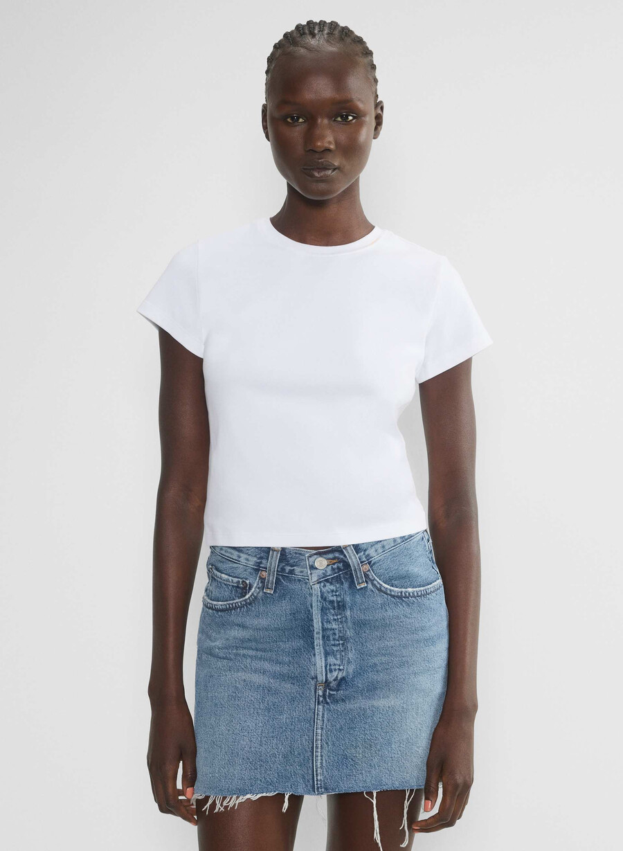 agolde v-waist mini skirt fairway