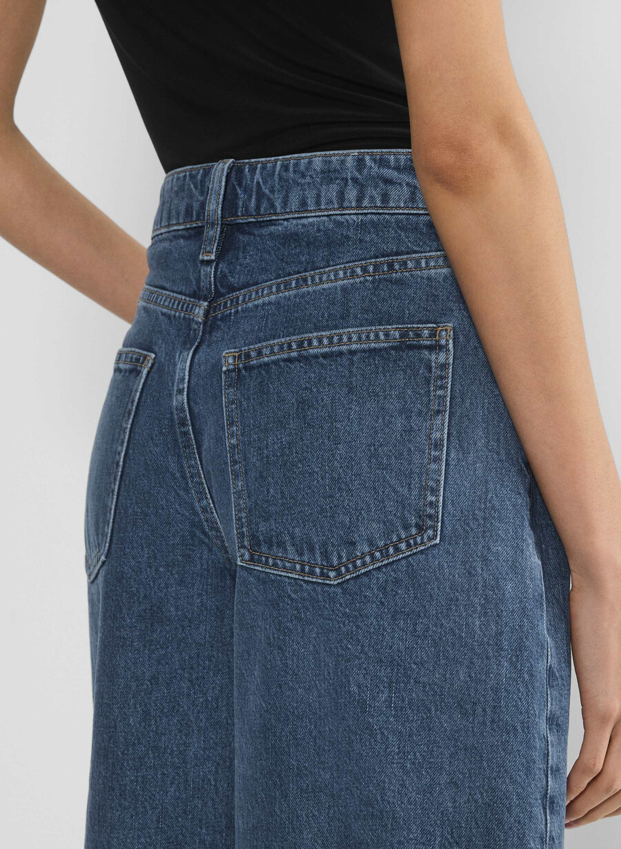 publicity below-knee denim short no-stress medium blu