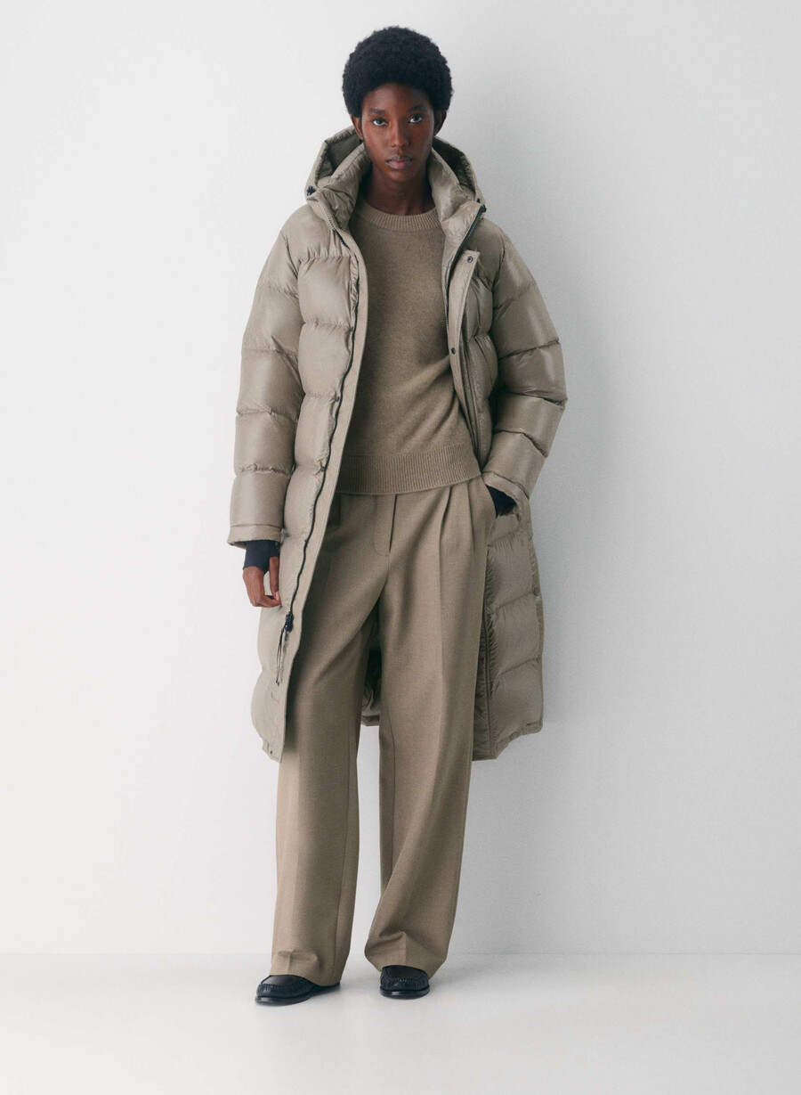 the super puff long - hi-gloss modern taupe