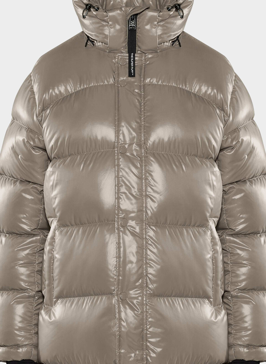 the super puff long - hi-gloss modern taupe
