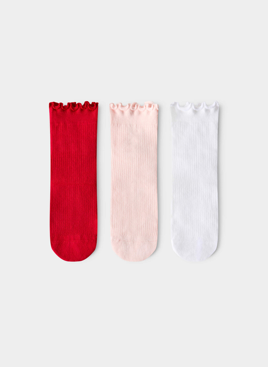 sugarplum ankle sock 3-pack wtvla pnkfl rd