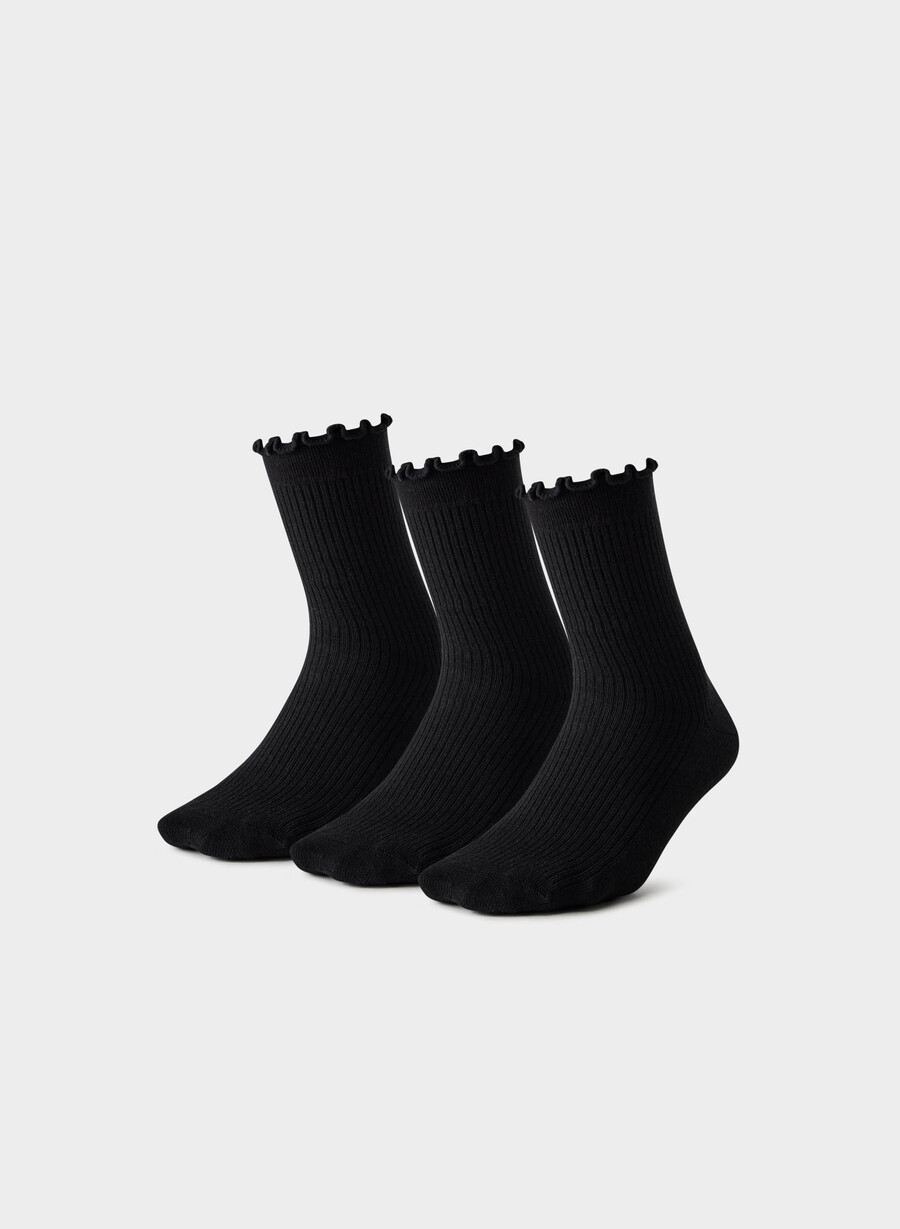 sugarplum crew sock 3-pack black